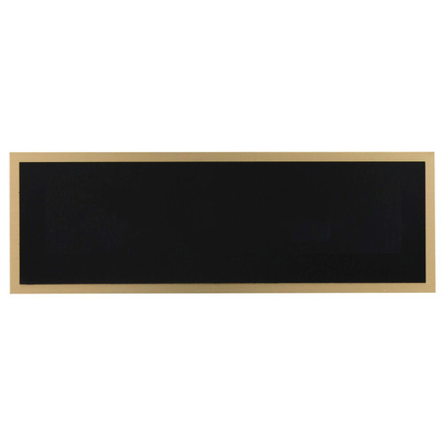 Black-on-Brass Engraving Plate - 1.75in x 5in - Blank