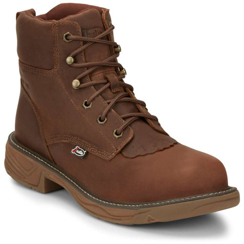 Justin Men's Rush 6" Brown Waterproof EH Nano Composite Toe Boots - SE466