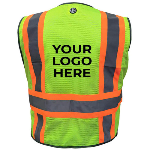 Custom General Electric Type R Class 2 High-Vis Safety Vest with Contrasting Trim - GV082