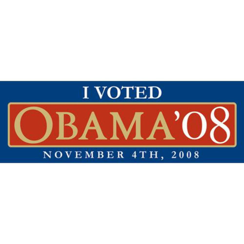 Barack Obama Bumper Sticker - I Voted Obama