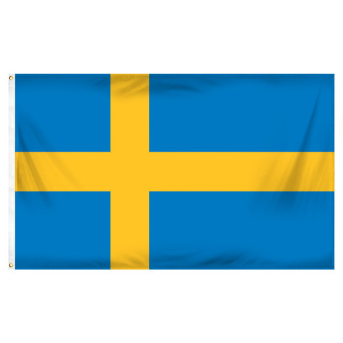 Sweden 3ft x 5ft Printed Polyester Flag