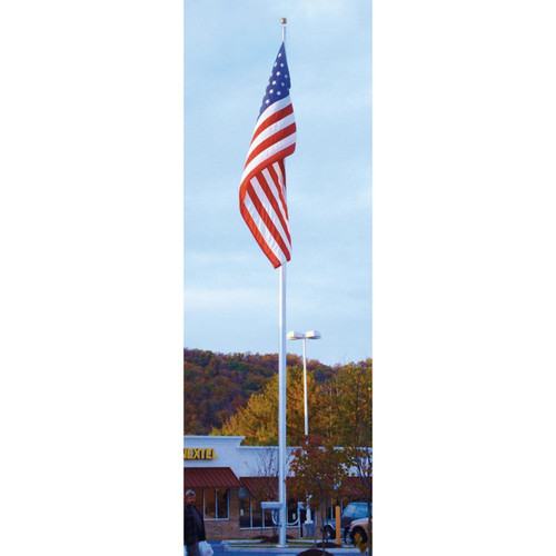Continental Series 80ft 3 Sections Commercial Flagpole - .375in Wall Thickness - 12in Butt Diameter