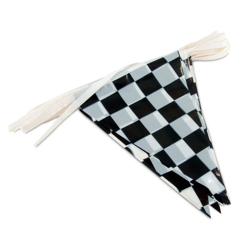 Checkered Pennant Poly String Flags