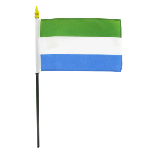 Sierra Leone 4in x 6in Stick Flag