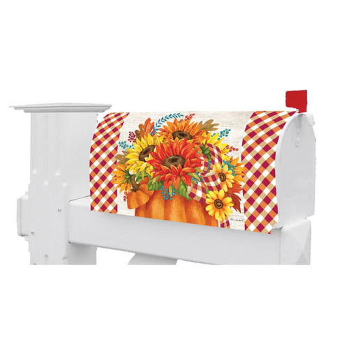 Hello Fall Pumpkin Sunflowers Mailbox Makeover