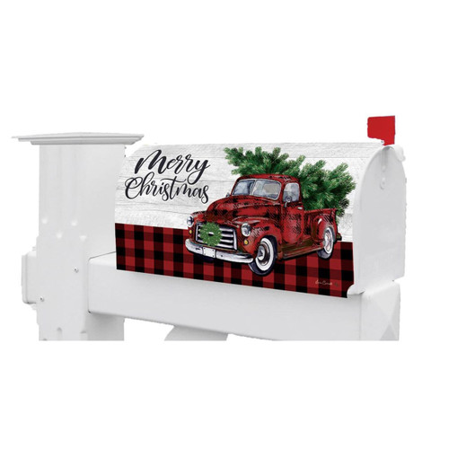 Merry Christmas Truck Mailbox Makeover