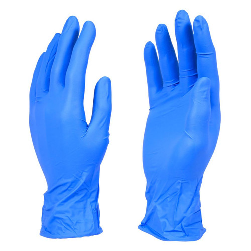 General Electric Disposable Nitrile Gloves GG600 - Blue - 4 mil - Box of 100 (S, M, L, XL)
