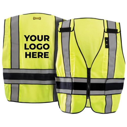 Custom OccuNomix Type P Class 2 High-Vis Mesh Back Public Safety Vest - LUX-DPS-DOR