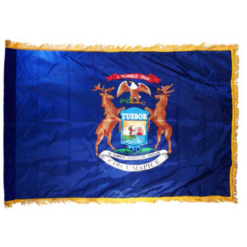 Michigan Flag 3ft x 5ft Nylon Indoor