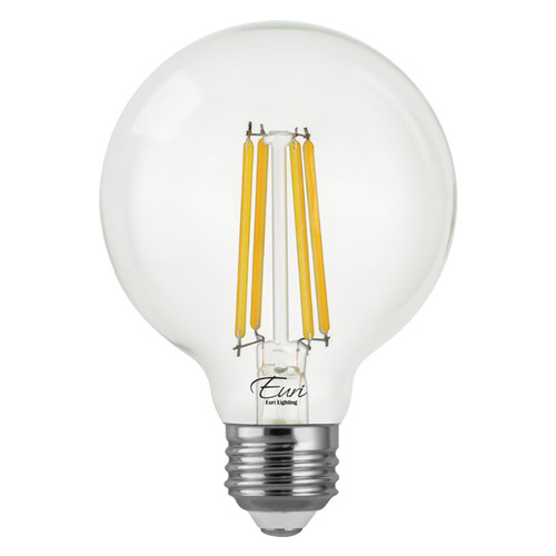 CASE OF 24 - LED G25 Filament Bulb - 7 Watt - Dimmable - 100W Equiv - 800 Lumens - Euri Lighting