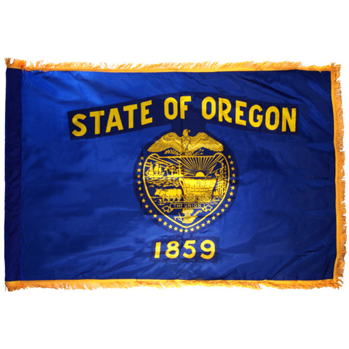 Oregon flag 4 x 6 feet nylon-Indoor: Add Pole Hem and Fringe