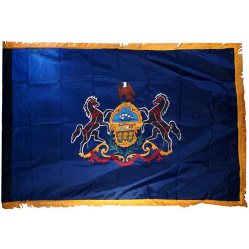 Pennsylvania Flag 4 x 6 Feet Nylon-Indoor: Add Pole Hem and Fringe