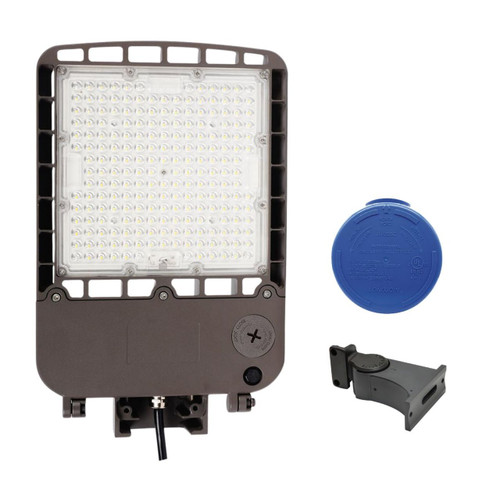 LED Area Light with Photocell and Square/Round Pole Mount Bracket - Wattage Adjustable 70W/100W/150W - 5000K - LumeGen