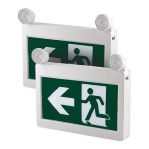 Case of 2 - LED H3 Running Man Exit & Emergency Combo Sign - 90-Minute Emergency Runtime - Beyond LED Technology