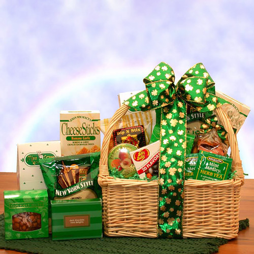 St. Patties Snacks Gift Basket