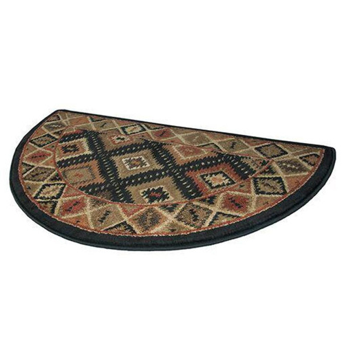 42" Half Round Southwest Pattern Hearth Rug