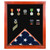 Medal and Flag Cherry Finish Display Case