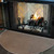 4' Half Round Brown Guardian Fireplace Rug