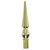 8-In. Gold Metal Round Spear Finial