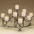 Candelabra Measures 27" wide x 16" deep and is 14" high