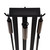 5 Piece Matte Black Contemporary Tool Set Handle Detail