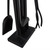 5 Piece Matte Black Contemporary Tool Set Bottom View