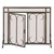 Pilgrim Iron Gate Fireplace Screen w/ Straight Doors - Burnished Black 39'' x 31''