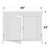 Diagram with measurements for Pilgrim Forged Iron Door Screen - BB