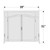 Diagram with measurements for Pilgrim Forged Iron Arched Door Screen - VI