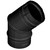 3'' PelletVent Pro Black 45 Degree Elbow - 3PVP-E45B