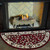 44" Red with Beige Hand Tufted Wool Hearth Rug