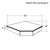 Diagram with measurements of Black Kindle Single Cut 40'' x 40'' Hearth Pad Riser