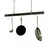 36" Offset Hook Ceiling Bar Rack-Hammered Steel