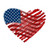 American Flag Heart Plain Illustration Downloadable Image