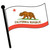 California Waving Flag Downloadable Clip Art Image