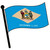 Delaware Waving Flag Downloadable Clip Art Image
