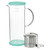 Forlife Lucent Glass Iced Tea Jug w/ Capsule Infuser 48 oz.-Mint Green