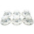 Serafina Porcelain Teacup and Saucer - Set of 6