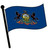 Pennsylvania Waving Flag Downloadable Clip Art Image
