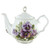 Purple Pansy Bone China - 6 Cup Teapot