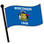 Wisconsin Waving Flag Downloadable Clip Art Image