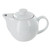 Teaz Cafe Teapot with Stainless Steel Infuser - 14oz - White