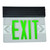 Black / Green on Clear LED Surface Mounted Exit Sign - Edge Lit - Single Sided - 120/277V - Morris