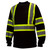 Black Custom Long Sleeve Moisture Wicking High-Vis T-shirt- RCLTS31