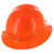 High Vis Orange Fibre Metal SuperEight Full Brim Hard Hat with Ratchet Suspension