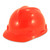 High Vis Orange MSA V-Gard Fas-Trac III 4-Point Ratchet Slotted Protective Cap