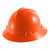 Orange MSA V-Gard Full Brim Hard Hat with Fas-Trac III Suspension