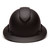 Custom Pyramex Ridgeline Vented Full Brim Hard Hat 4-Point Ratchet Suspension - Matte Black Graphite