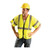 High Vis Yellow OccuNomix ANSI Class 3 Economy Safety Vest - ECO-GCZ5