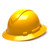 Yellow Pyramex Ridgeline Full Brim 4-Point Ratchet Hard Hat - HP541